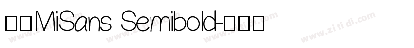 小米MiSans Semibold字体转换